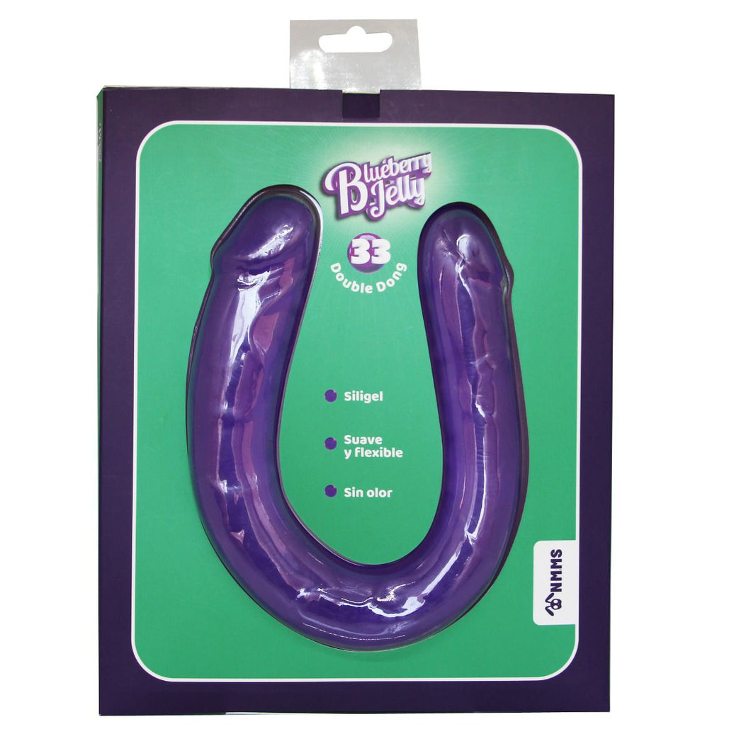DILDO DOBLE DONG BLUEBERRY JELLY 33 MORADO